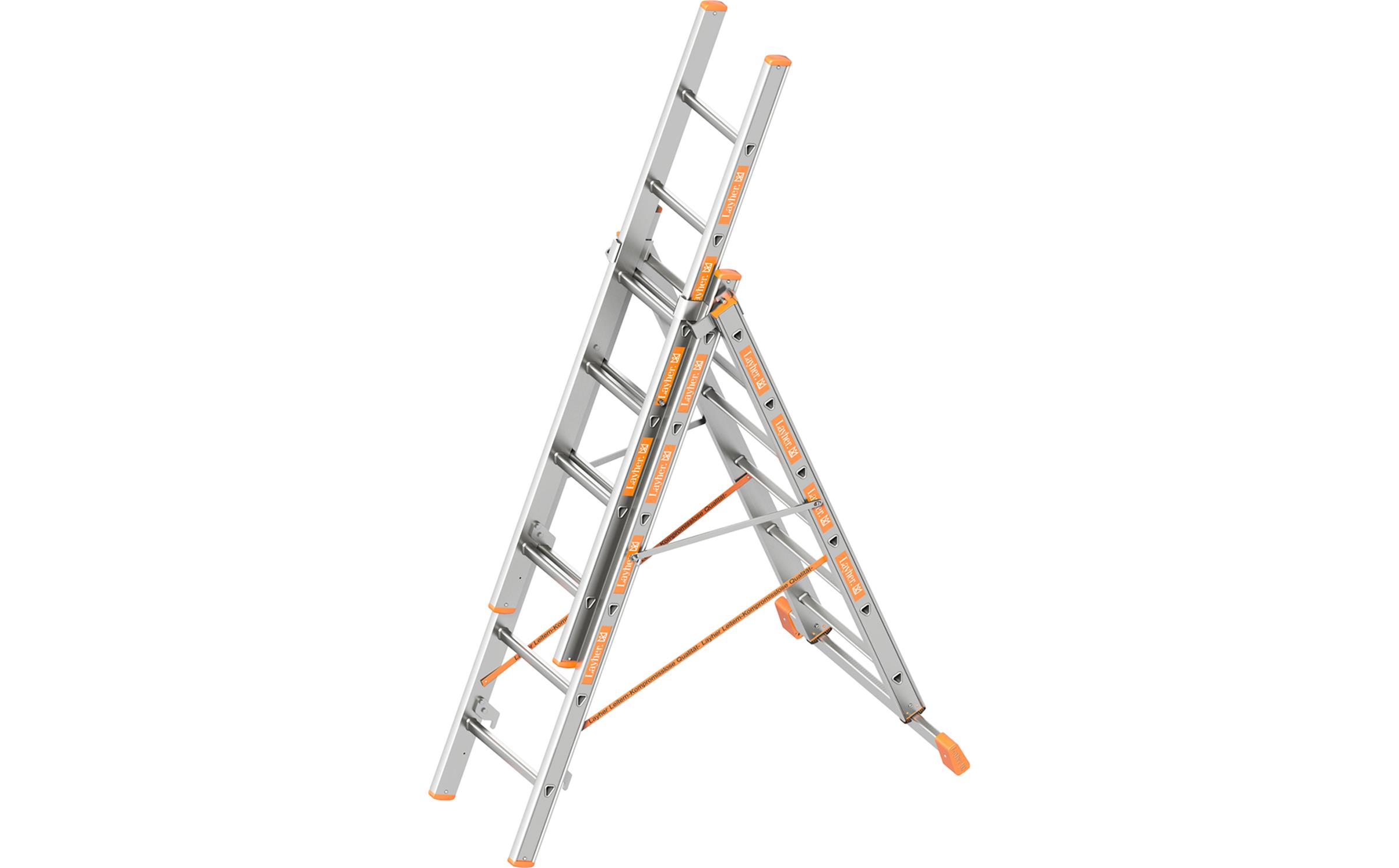 Layher - Allzweckleiter 3-teilig TOPIC 1040 3,65m