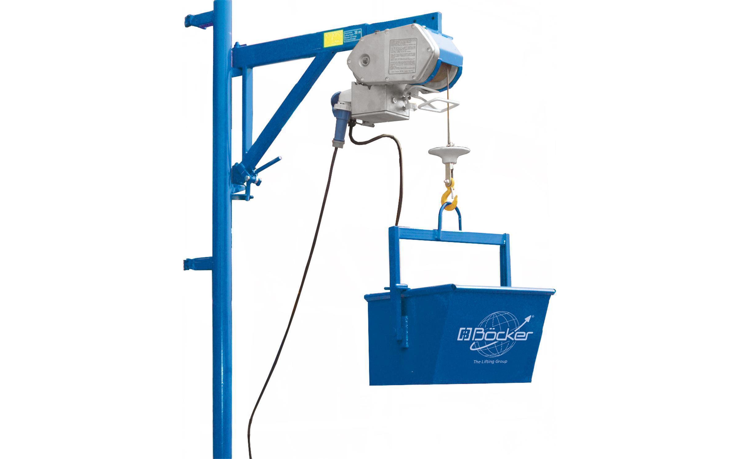 Böcker - Mörtelsilo - Bauwinde