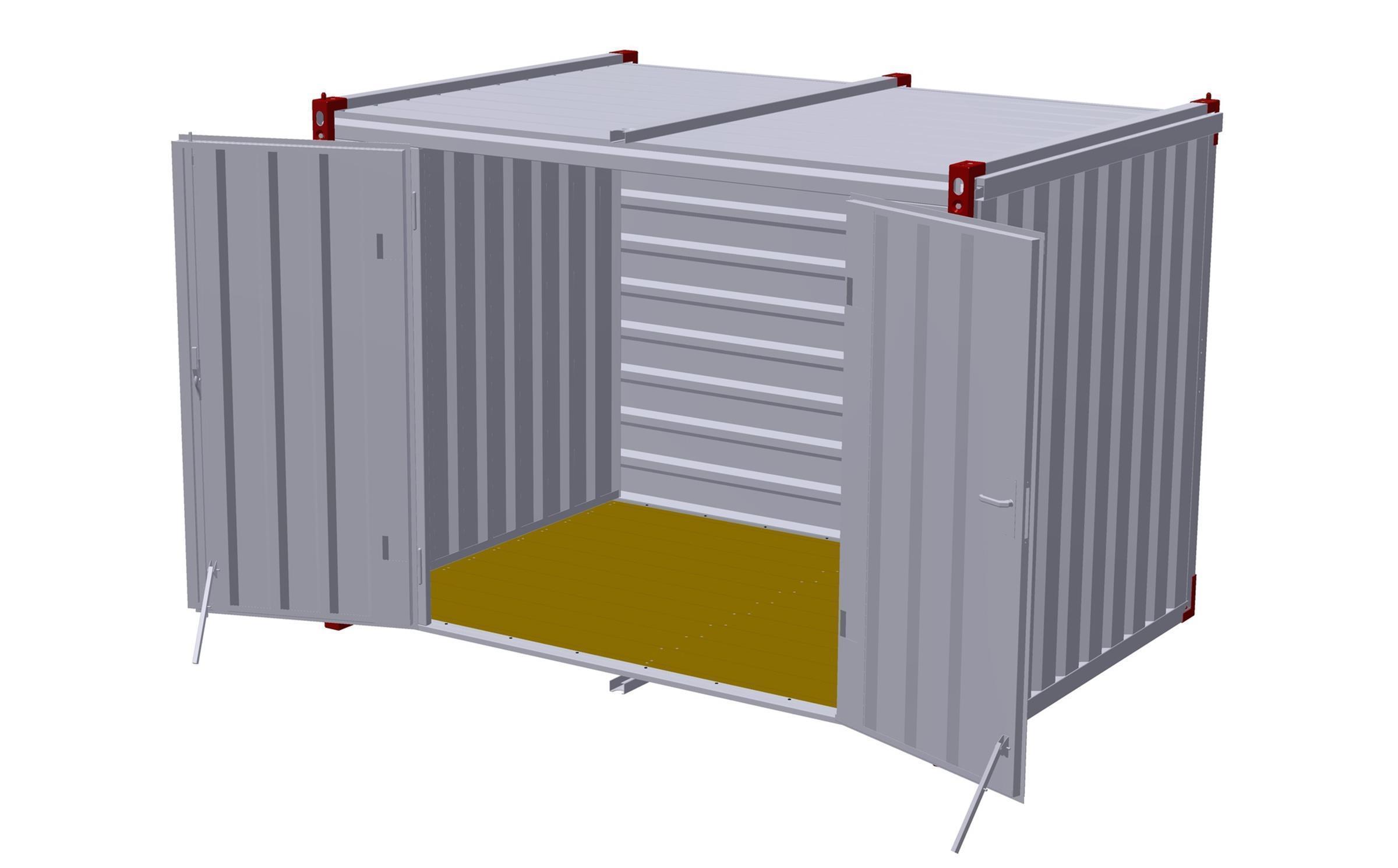TÜV KOVOBEL - Schnellbaucontainer mit Doppeltür in Seitenwand 3,00m