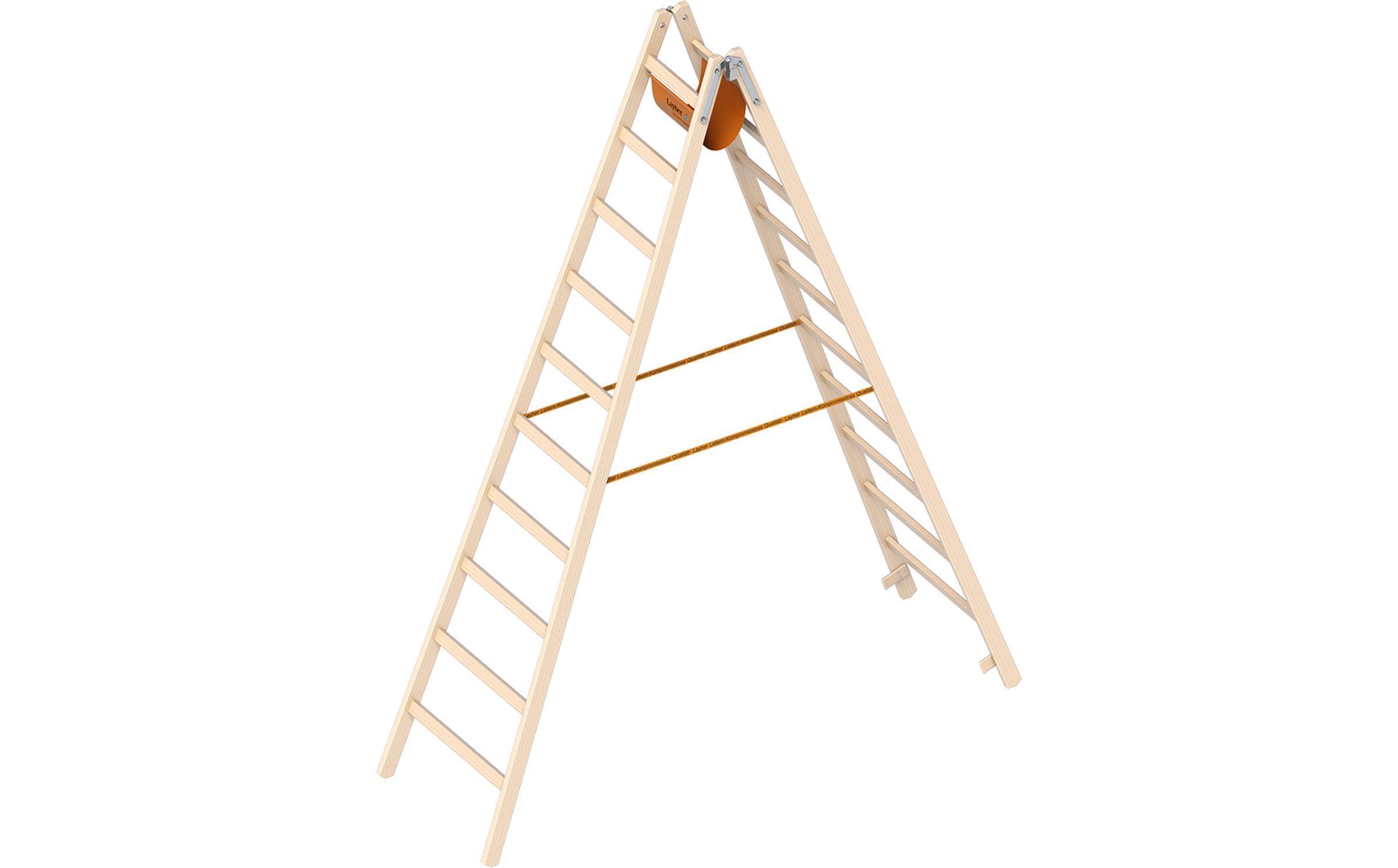 Layher - Holzstehleiter 1053 nach Ö-Norm Z1501 3,00m