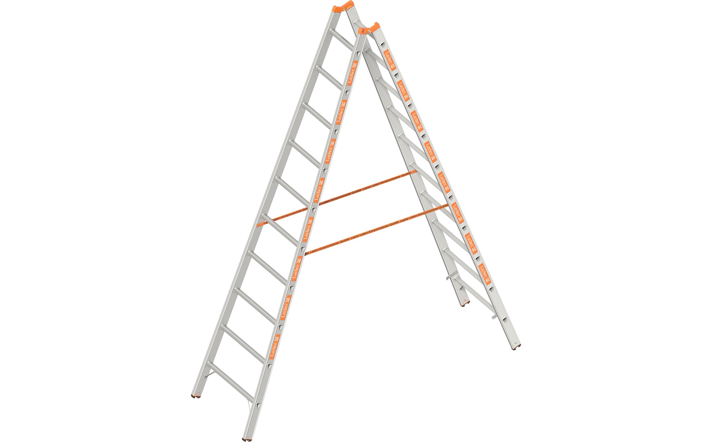 Layher - Sprossenstehleiter TOPIC 1039 2,95m