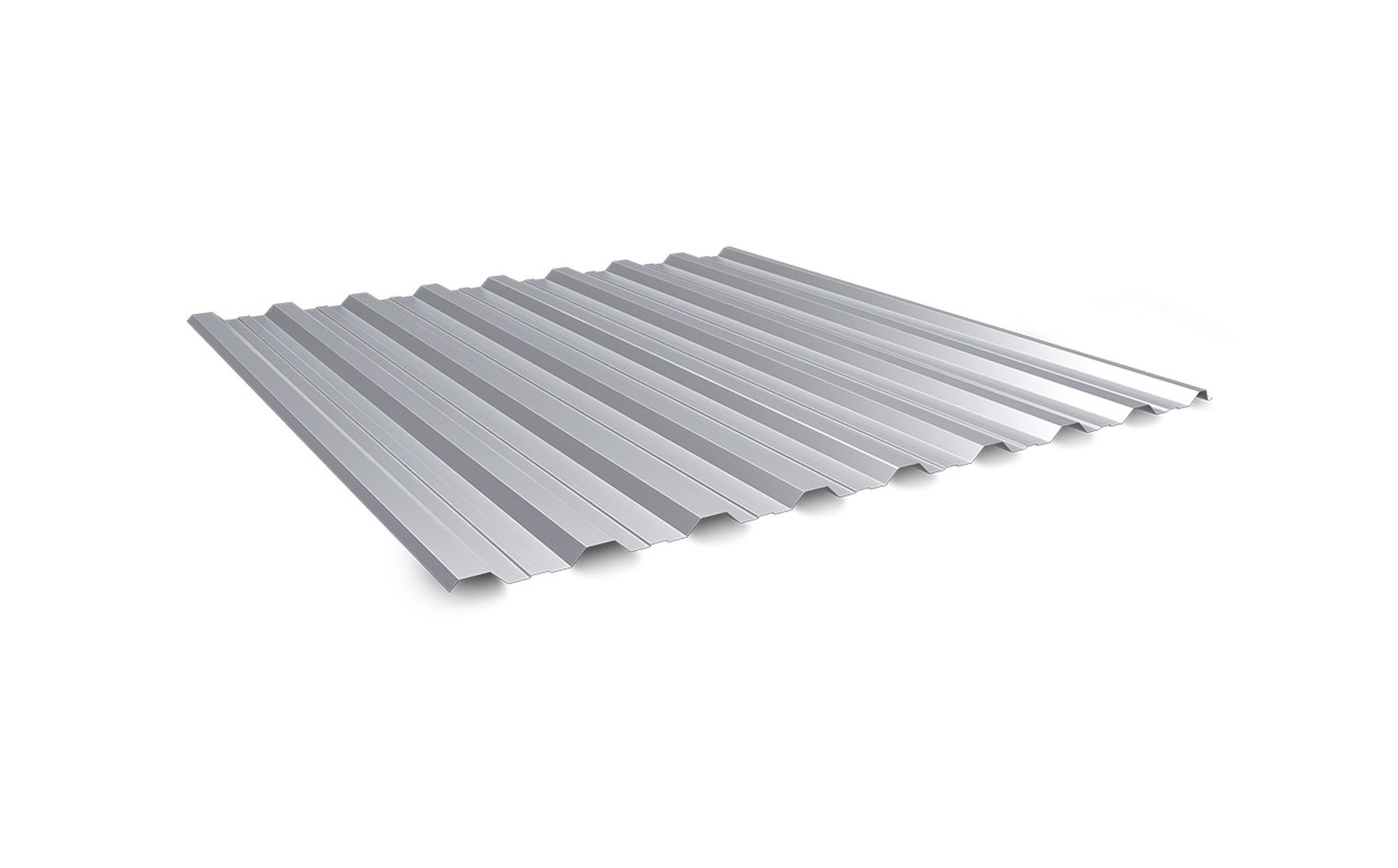 Budmat - Trapezblech TRB-18/1100 0.5 mm Doppelseitig (A/B) POLYESTER GLANZ Weiß 9010