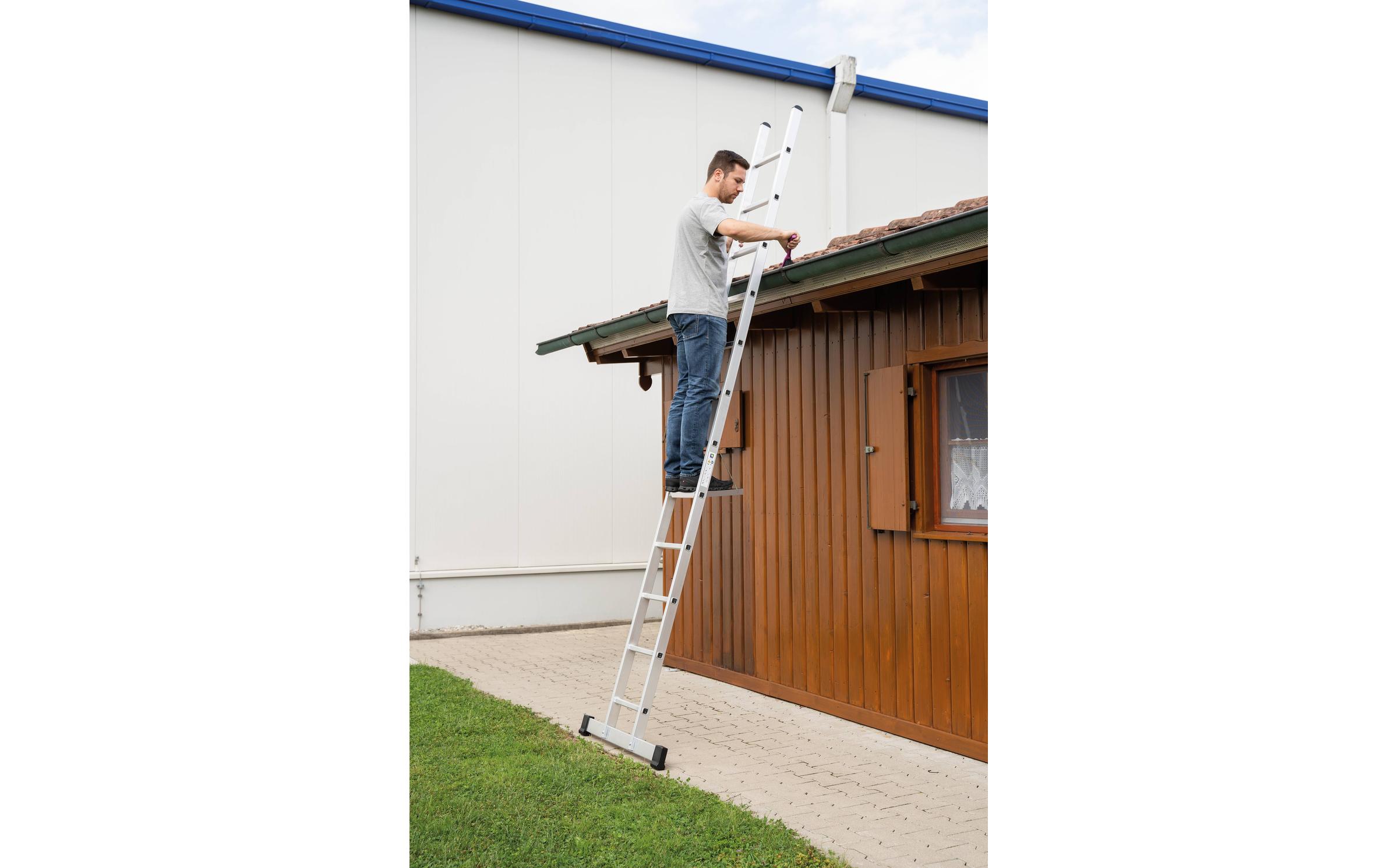 Munk - Sprossen-Anlegeleiter 350mm breit mit Standard-Traverse  18 Sprossen