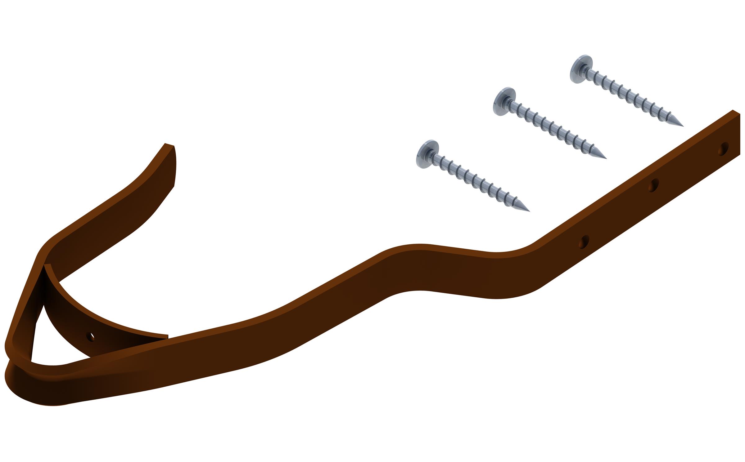 Layher - Sicherheitsdachhaken Model Z - für Dachleiter Nussbraun RAL8011