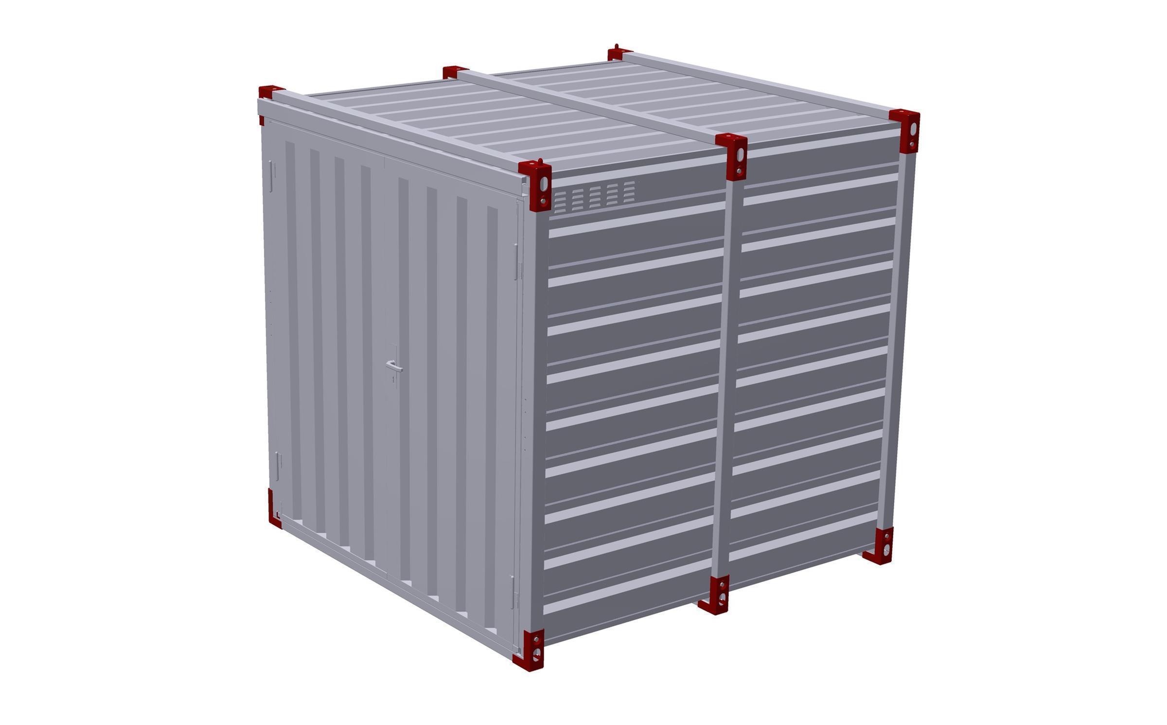 TÜV KOVOBEL - Sicherheitscontainer mit Gitterrostboden/Auffangwanne 3,00m