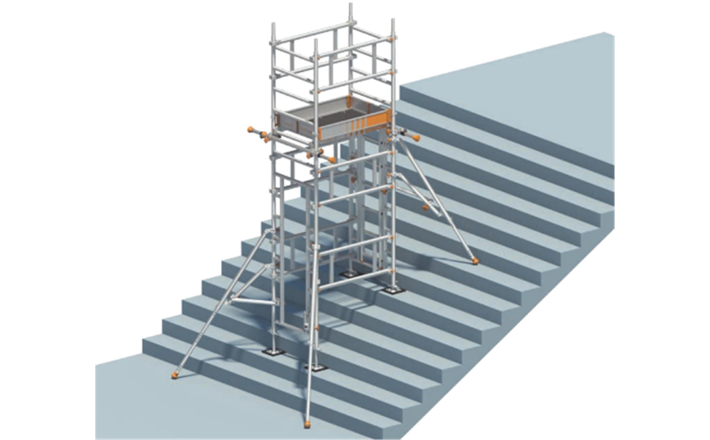 Layher - SoloTower mit Treppen-Kit 1600195 AH 6,65m