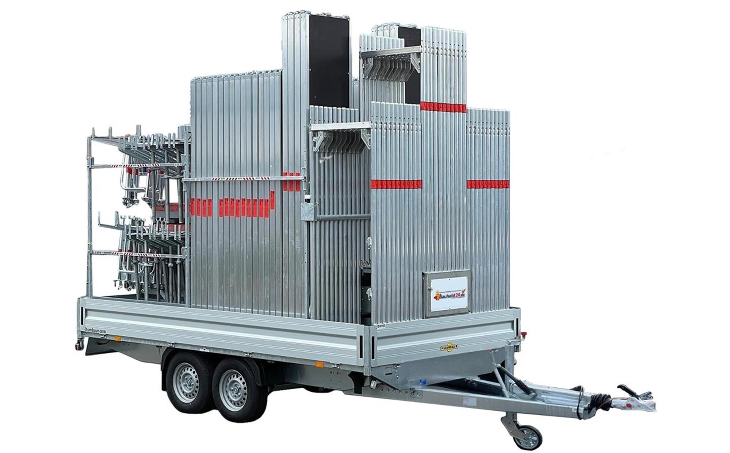 Bauheld24 - Gerüsttransportsystem BH-300 - Gestell + Kurbelstützen + Anhänger