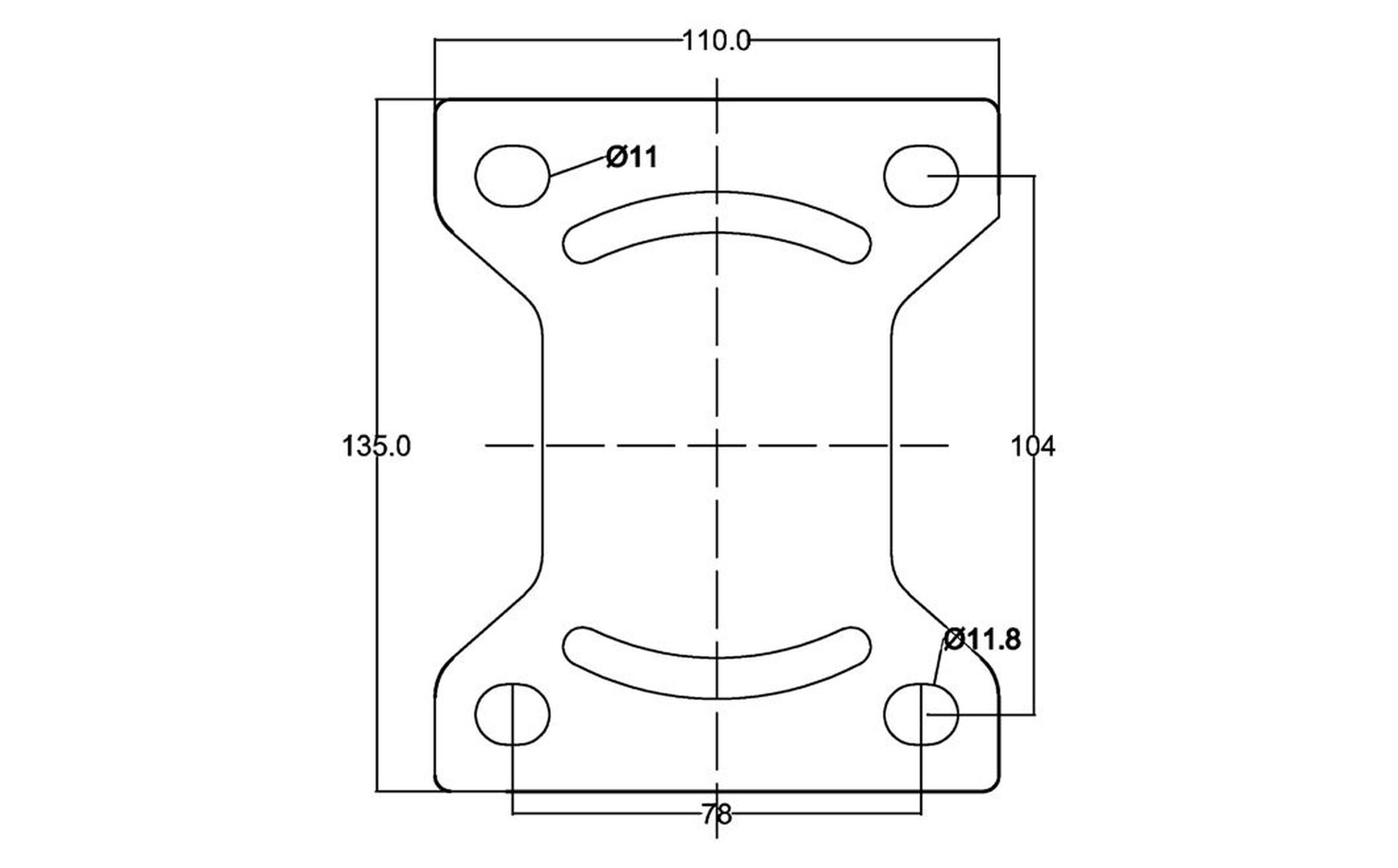 BS Rollen - Schwerlastrolle Bockrollen Besothane Guss-PU L610.B92.125