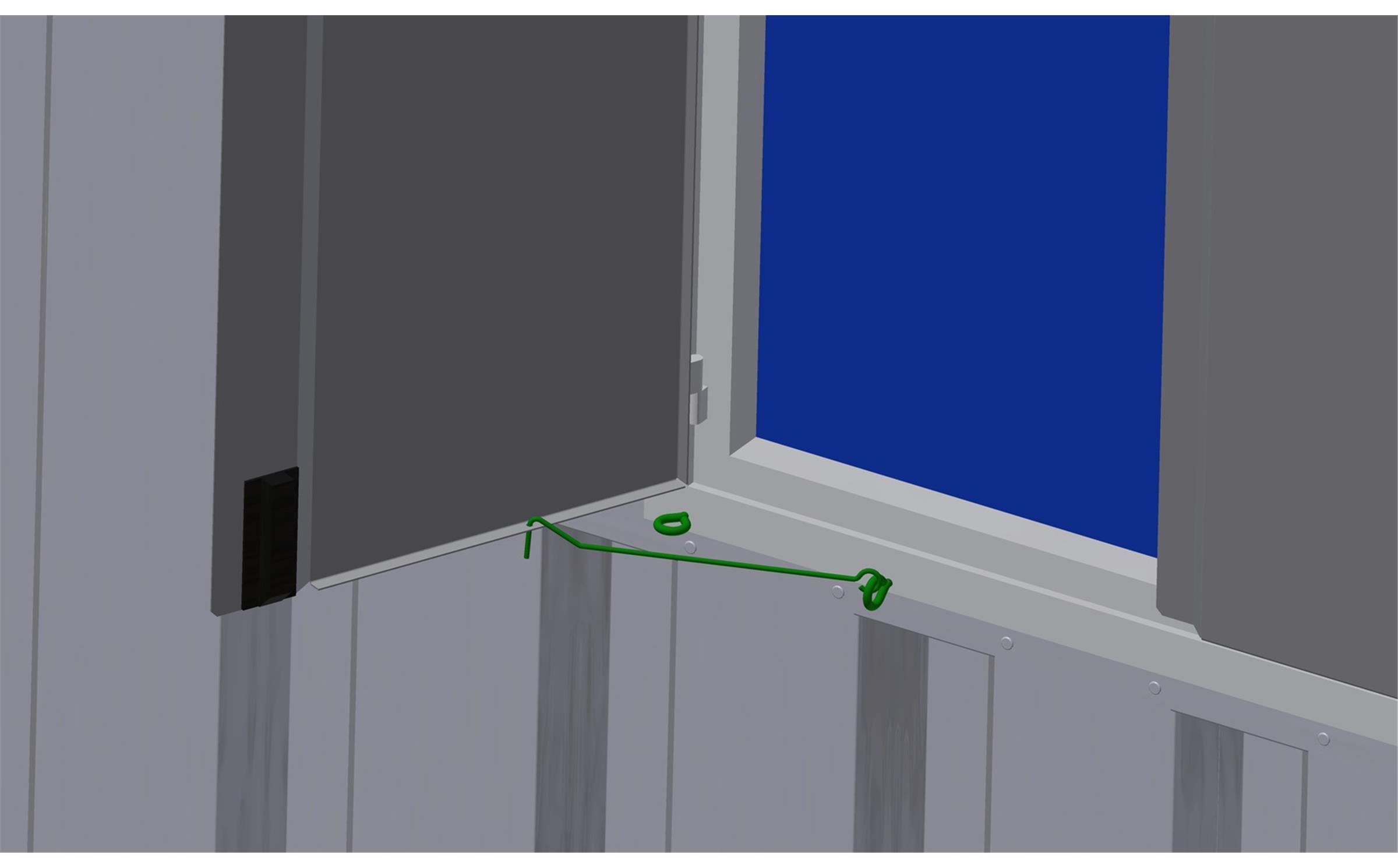 TÜV KOVOBEL - Fenster mit Rolladen 850mm x 750mm Seitenwand