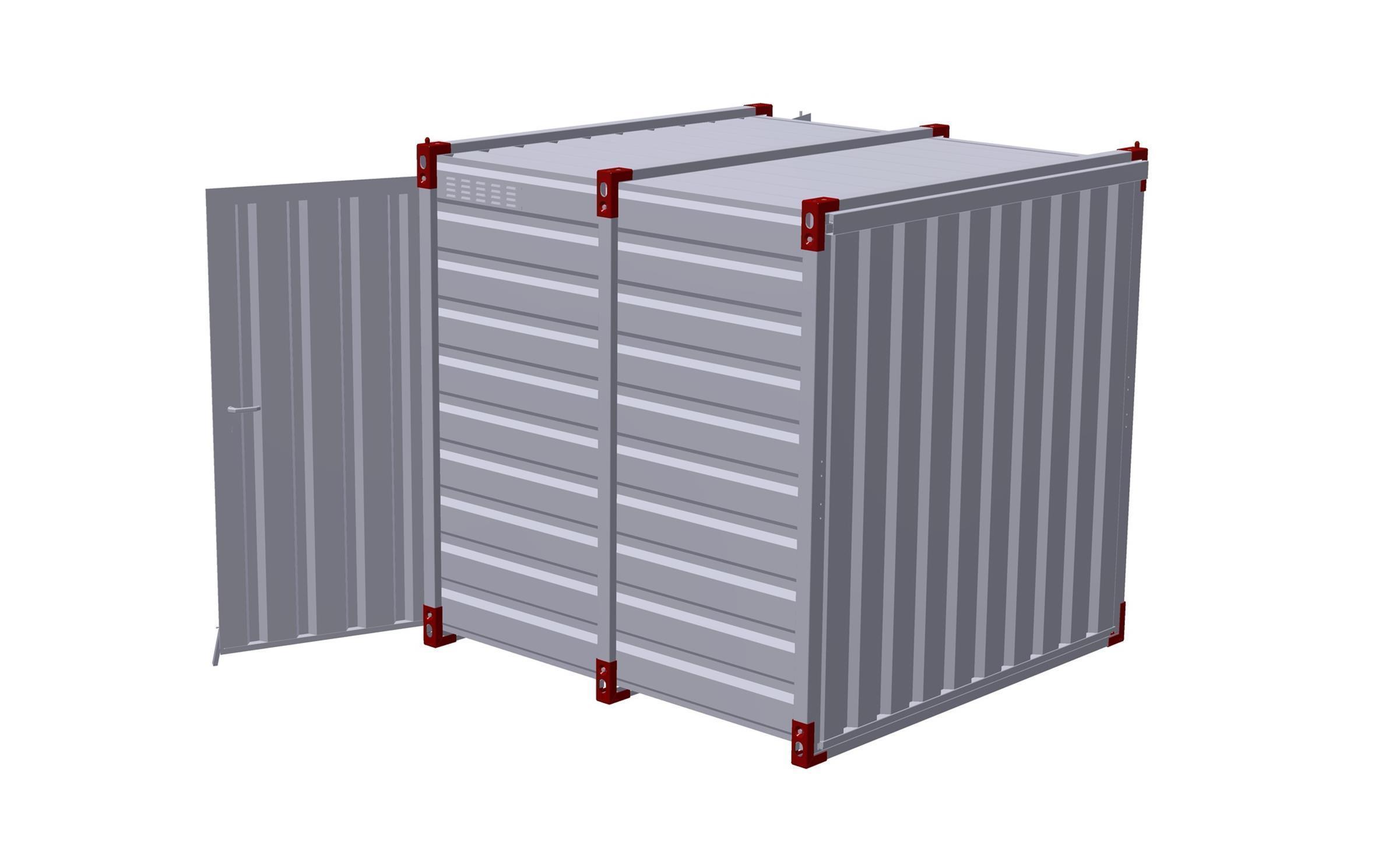 TÜV KOVOBEL - Sicherheitscontainer mit Gitterrostboden/Auffangwanne 2,25m