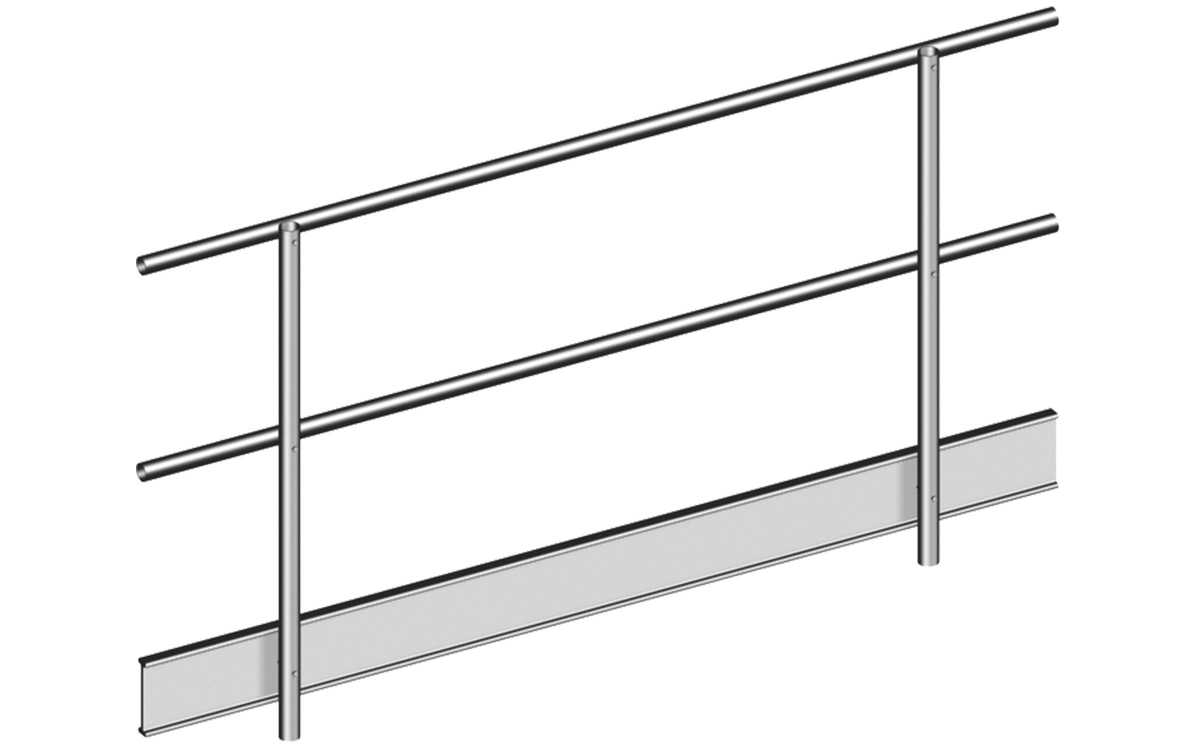 Layher - Doppelgeländer mit Bordbrett 2,00m